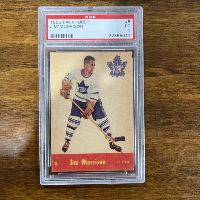 1955-56 Parkhurst #8 Jim Morrison PSA 1 . The Card Looks Very Good !!!