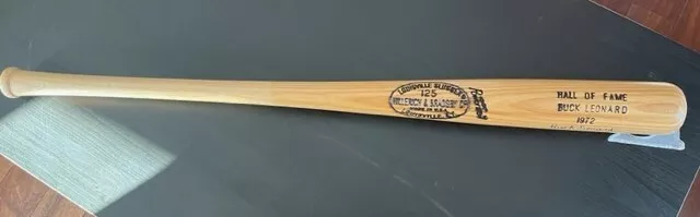 Buck Leonard Signed Louisville Slugger Bat Stamped HOF 1972 Negro League