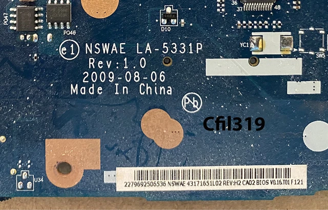 Carte Mère Asus X73T (LA-7553P) Fonctionnelle, Dispo Rapide - Occasion
