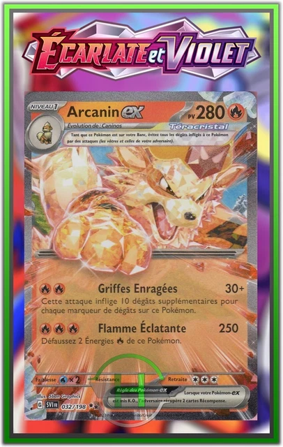 Arcanine EX - EV1: Scarlet and Purple - 032/198 - New French Pokemon Card
