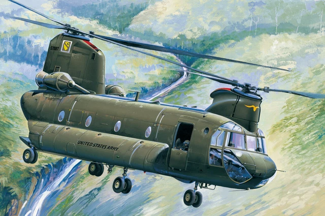 Hobby Boss Models 81772 1:48 Boeing CH-47A Chinook Aircraft Plastic Model Kit