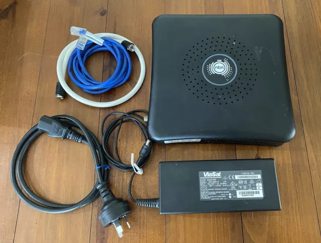 NBN RM 5120N - 080 SATELLITE CONNECTION MODEM VIASAT With Power Adaptor & Leads