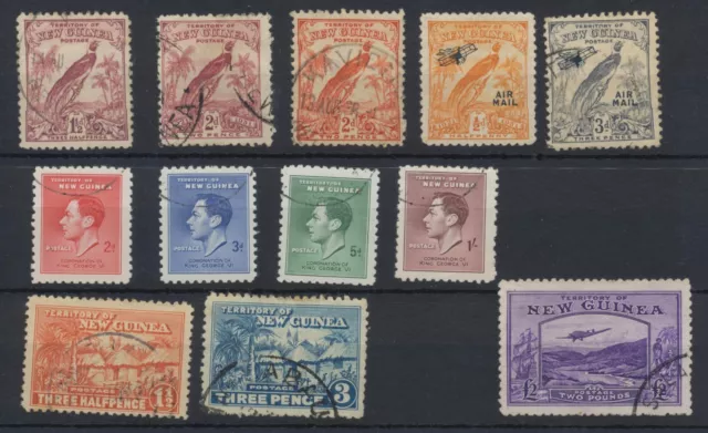 New Guinea Stamps:1925-1937 SG126a,128, 152,163,178/9,194,204,208/11 CV £190