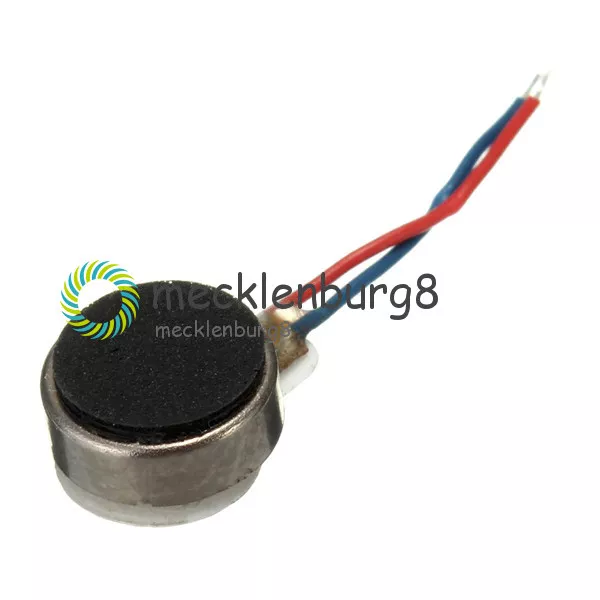 2Stks 3V Mini Motor 10mm Vibrationsmotor f. Handy Alarm Rüttel Vibra Vibrator