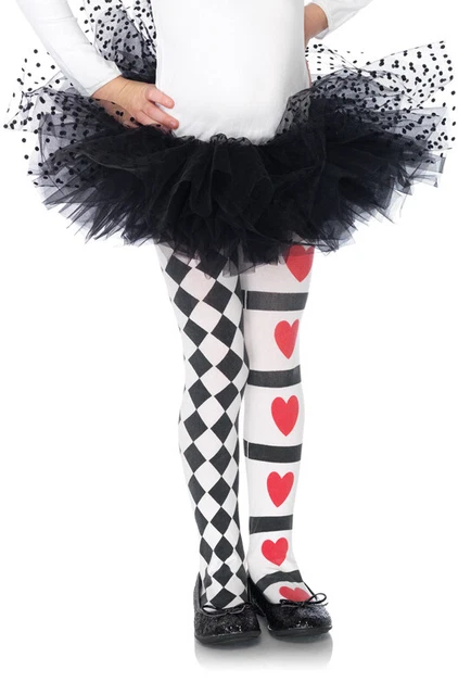 Brand New Girls' Harlequin Circus Clowns Jester Tights Costume Accessory