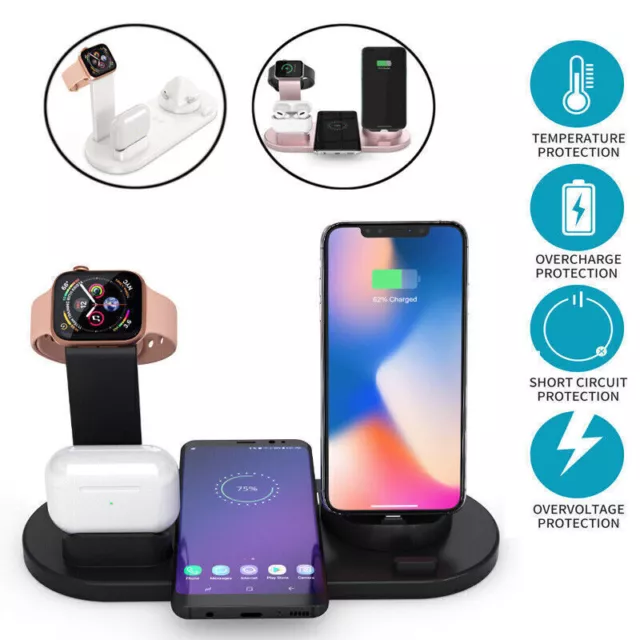 4 in 1 Wireless Charger Dock Charging Station For Apple Watch iPhone 15 14 13 XS