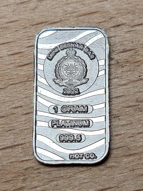 Star Wars Mini Beskar Bar 1 gram 999.5 Fine Platinum Serialized Only 250 Mintage