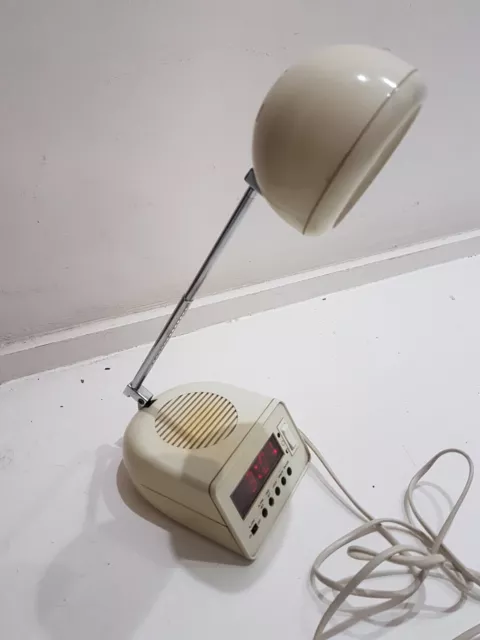 Lampada da tavolo Scrivania Orologio Sveglia Led Rossi Vintage