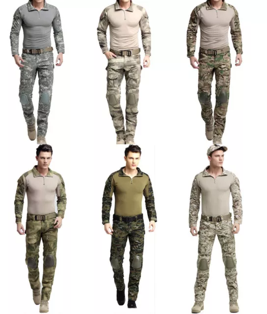 Camouflage Frog Army Military Tactical Combat Suit Shirt Trousers Pants Uniform