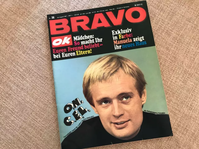 "Bravo OK " Nr.36/1967 Starschnitt Winnetou  M. Seite fehlt sonst gut erhalten