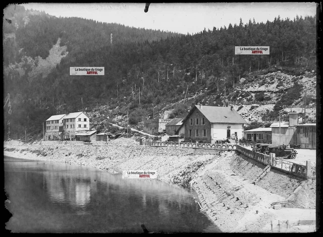 Orbey Vosges Black & White 13x18cm Black Lake Photo Glass Plate