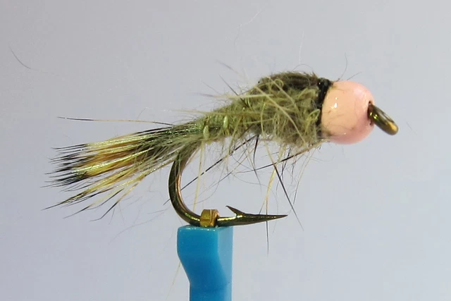 4 Mouches De Pêche Nymphe Gammare Orange - Leurres Pour Truite