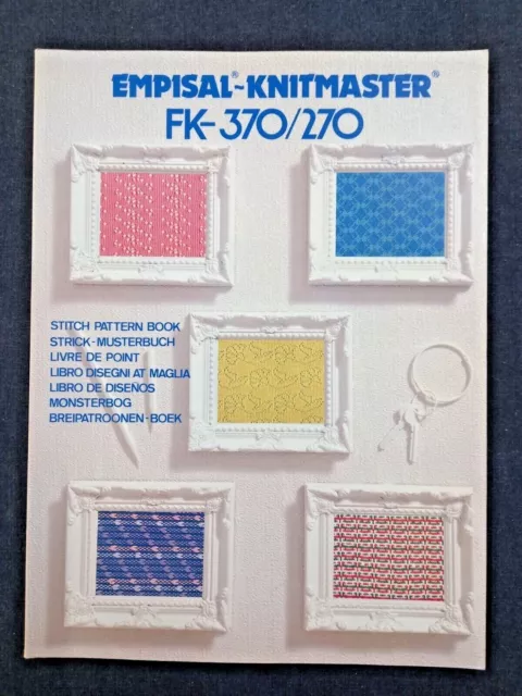 Libro De Máquina De Tejer Knitmaster F370 Sk270 Patrones De Tarjetas Perforadas Calibre Fino