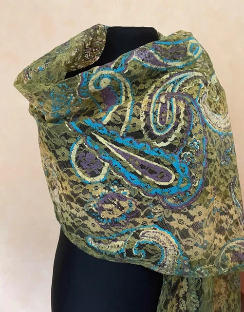 Codello Lace big scarf shawl with fringes