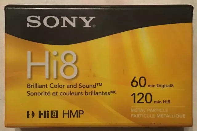 Sony Video Camcorder Cassette Tape HMP Hi8 120 Minutes NTSC Factory Sealed Tape