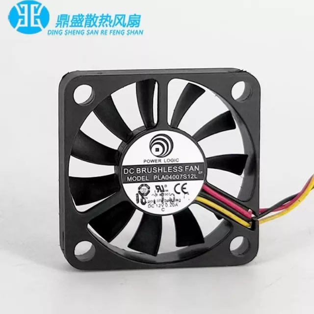 POWER LOGIC PLA04007S12L 4007 12V 0.20A 4CM 3-Wire Cooling Fan