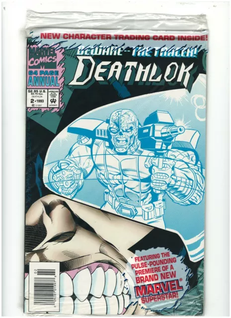 Deathlok Annual #2 NM- 9.2 Newsstand Marvel Comics 1993 Sealed w/Card