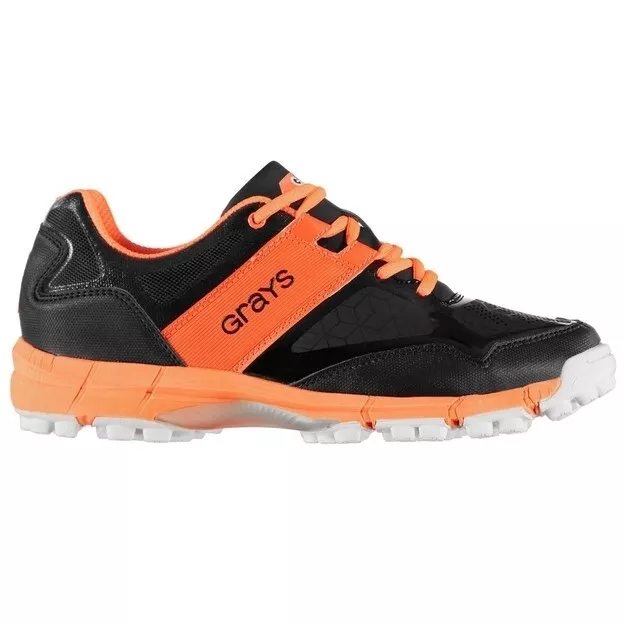 Grays Hockey Shoes - Flash 4000 Astro Shoes - Black Orange - Size: UK 9 & 9.5