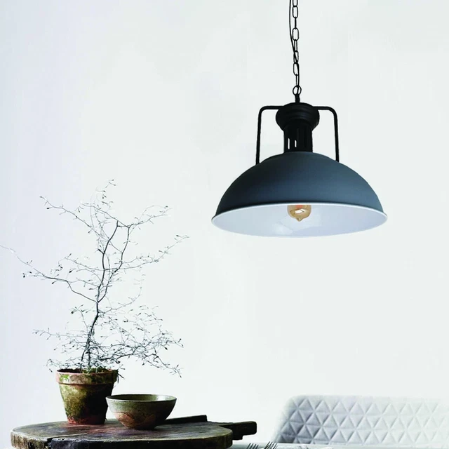 Modern Vintage Ceiling Light Pendant Chandelier Industrial Loft Grey Lamp Shade