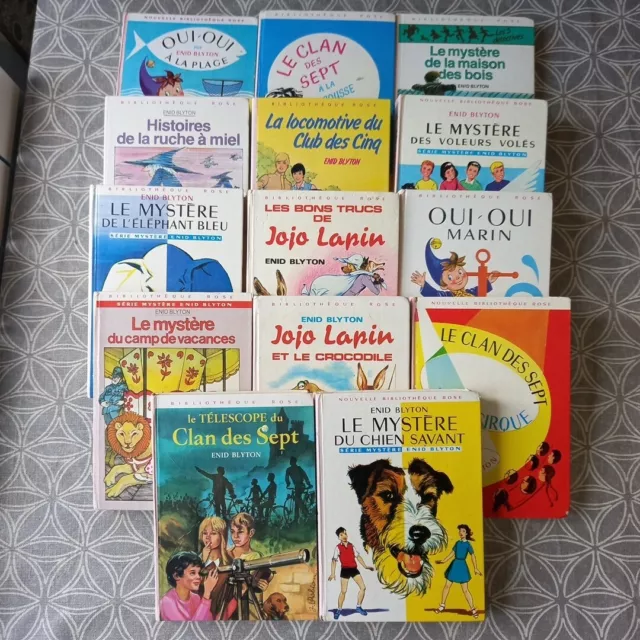 Enid Blyton Lot de 14 livres Le Mystere Bibliothèque rose livre enfant