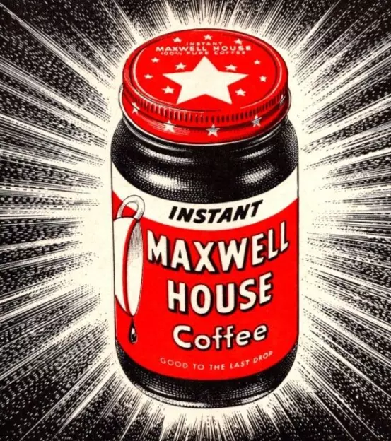 PRINT AD 1954 Maxwell House Instant Coffee Flavor Buds Jar w Star on Lid Vintage