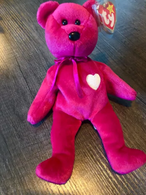 1998 Ty "Valentina the Red Bear" Beanie Baby Multiple Tag Errors Rare/Retired 🔥