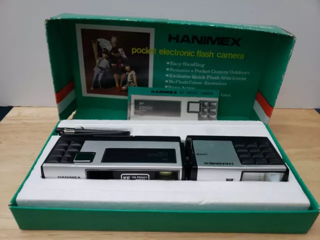 Hanimex Pocket Camera 110 IEF with Integrated Electronic Flash in Original Box