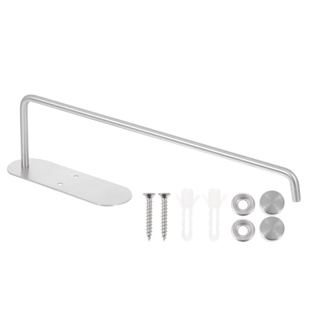 Golpe Gratis Tela Rack Acero Inoxidable Montado en Pared Rollo Papel Rack Taza
