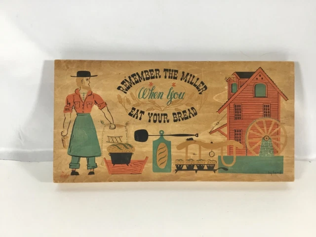 RARE Robert Darr Wert “REMEMBER THE MILLER” Hand Painted/Stencil/ Wood, FOLK ART