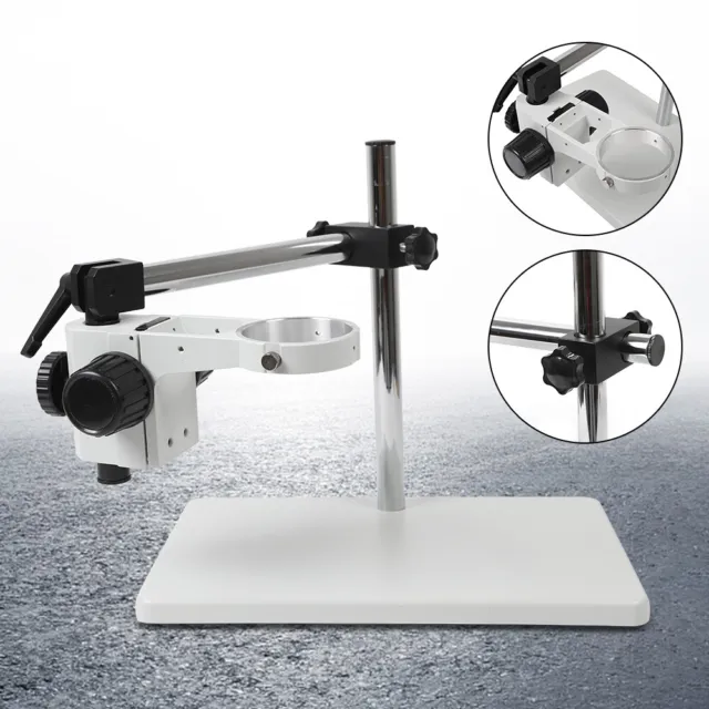 Large Stereo Arm Table Boom Stand For Microscope Multi-Axis Focusing Holder 76mm