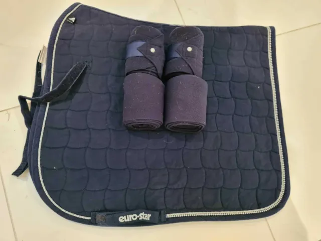 Schabracke NACRE euro-star blau Warmblut Dressur