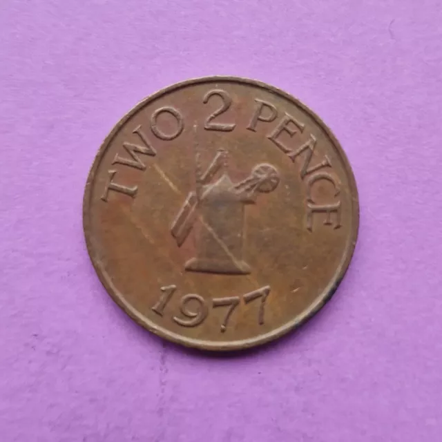 1977 Bailiwick of Guernsey Sark Windmill 2p Two Pence Circulated