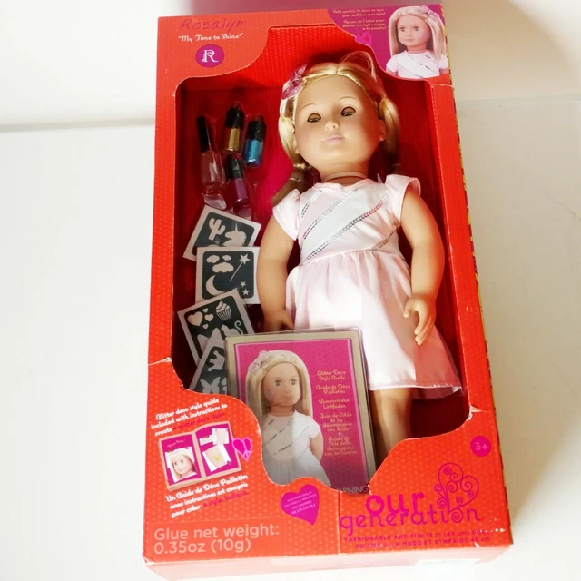 Our Generation Doll Rosalyn 18inch My Time to Shine Glitter Rare