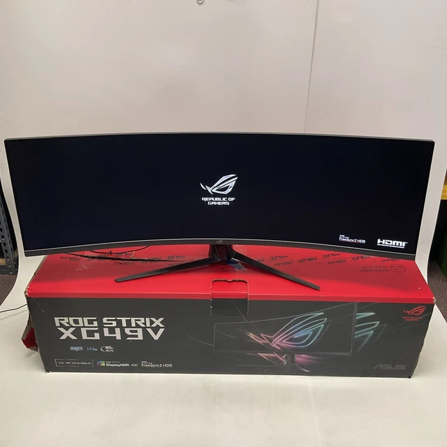 ASUS ROG STRIX XG49VQ 49 Inch 32:9 Ultra-Wide Curved LCD Gaming Monitor ...