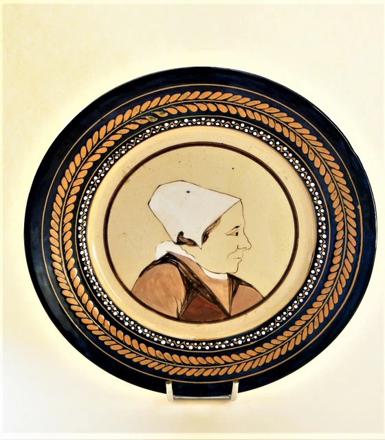 Hb Quimper Assiette Ancienne En Faïence Bretonne (1)