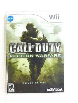 Call of Duty: Modern Warfare Reflex Edition disc + book Nintendo Wii Game