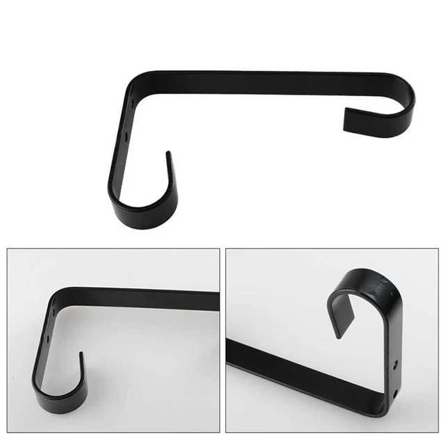 6inch Balcony Iron Lantern Simple Wall Hook Hanging Plant Bracket Flower Basket