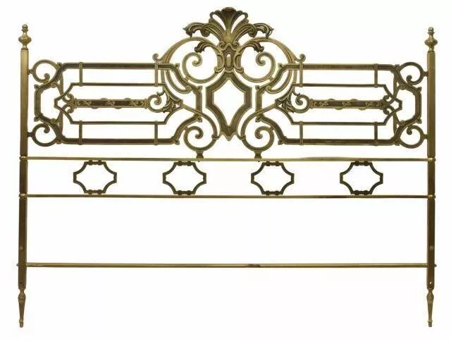 Vintage Brass Italian Queen Headboard
