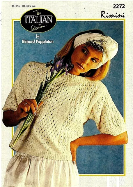 Richard Poppleton Italian Collection Knitting pattern, Women Short Sleeved Top