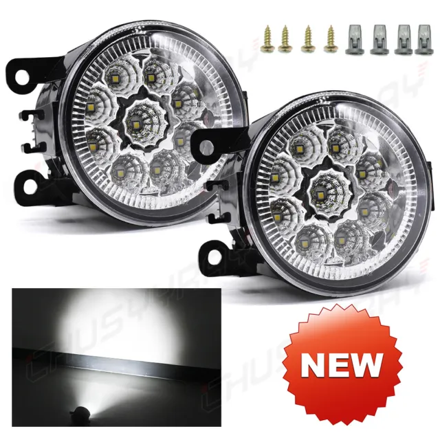 2x Clear LED Front Bumper Fog Light Driving Lamp For Nissan Frontier 2005-2019
