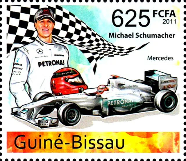 Guinea postfrisch MNH Michael Schumacher Rennfahrer Auto Mercedes Formel 1