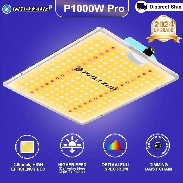 PHLIZON 1000W W/SAMSUNG LM281B LED Grow Light Full Spectrum for All ...