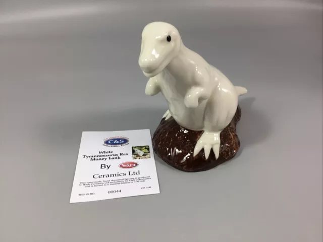 Wade Dinosaur Money Box~White Tyrannosaurus~Limited Edition 100~Certificate .VGC