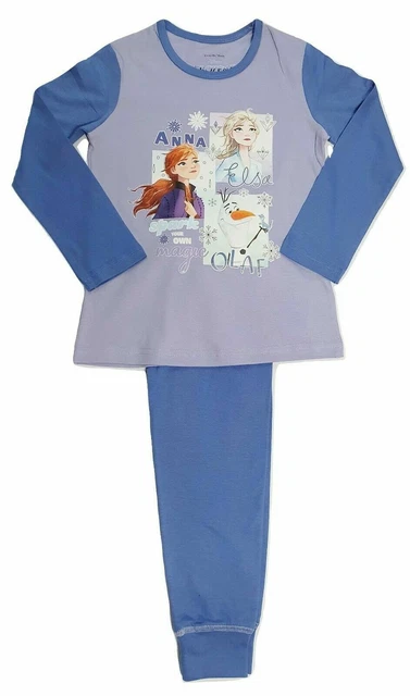 Bambine Ragazze Disney Anna/Elsa Frozen Nero Pigiama Notte Età 3-4, 5-6, 7-8,