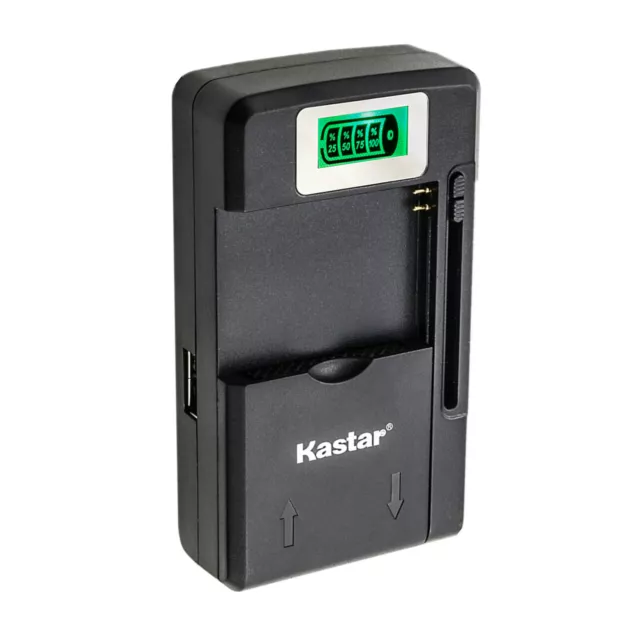 Kastar Universal Battery LCD Charger For Cell Phone Mobile Camera PDA Gaming MP4