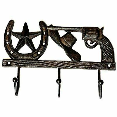 Urbalabs Western Cast Iron Rustic Country Wall Hooks Coat or Key Holder Wall