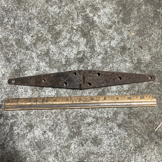 (1) Antique Barn Door T Strap Hinge 12” Vintage 2