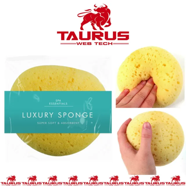 4 x LUXURY BATH SPONGE Soft Shower XL Bathing New Gentle Body Scrub Skin Care UK