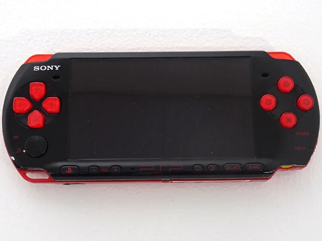 SONY PLAYSTATION PORTABLE PSP 3000 Black Red Console only Used F/S £127 ...