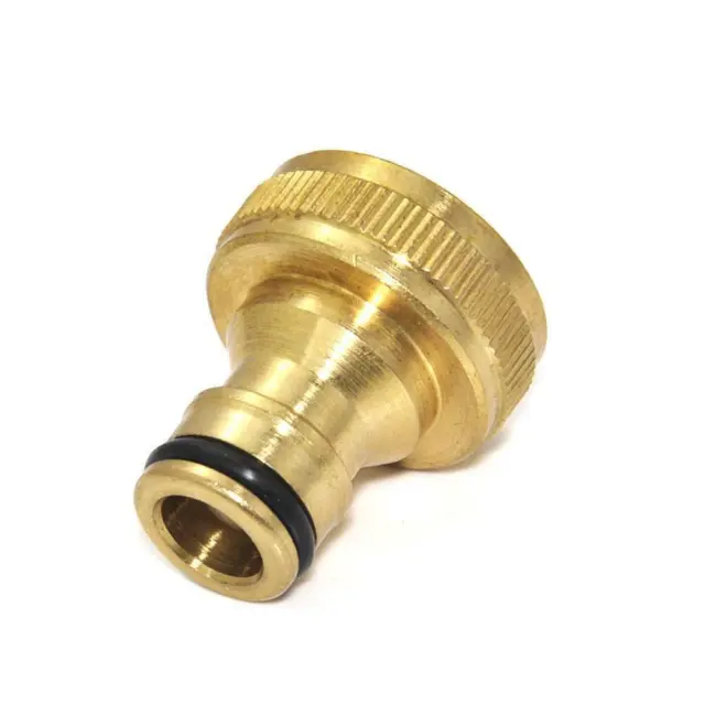 Brass Garden Hose Pipe Tap Adaptor Connector Outside Thread Hosepipe L0P5✨;